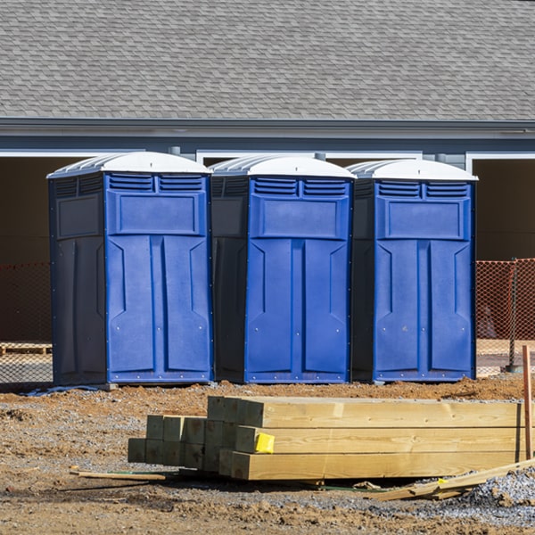 how often are the porta potties cleaned and serviced during a rental period in Petersburg Kentucky